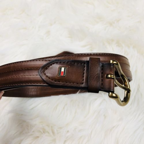 Tommy Hilfiger's Mens Brown handcraftered Leather Belt Size 38