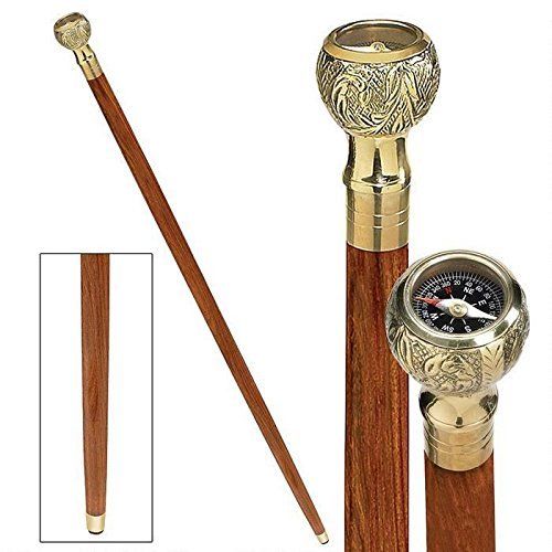 Maritime Nautical Design Toscano Authentic Compass Gentleman's Walking Stick
