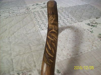 Hand Carved Vintage Wizard Walking Stick