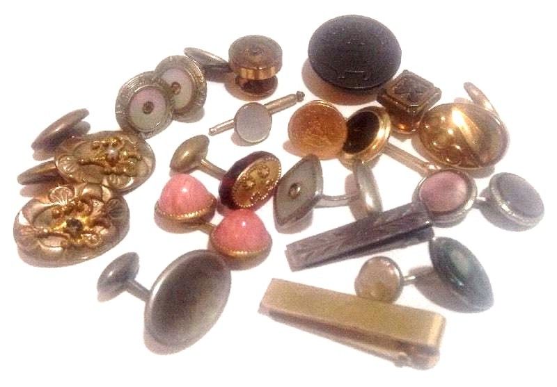 VINTAGE CUFFLINKS KREMENTZ STERLING GOLD FILLED MIXED ESTATE REPAIR LOT