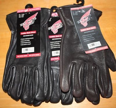 Red Wing Gloves Leather Buckskin Deerskin Black x3 Pairs Mens XL Extra Large