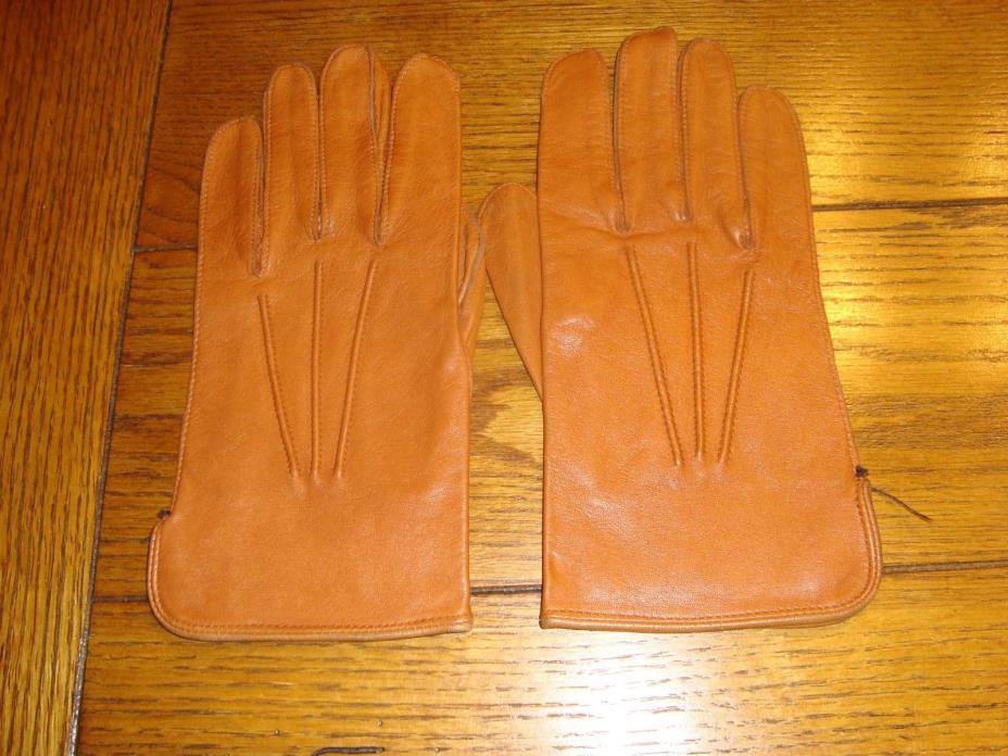 Meyers Make CAPESKIN Men's Brown Sheep/Lamb Skin Leather Gloves - Size 9  1950's