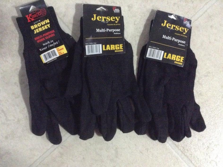 Jersey Multi-Purpose Gloves Large Black