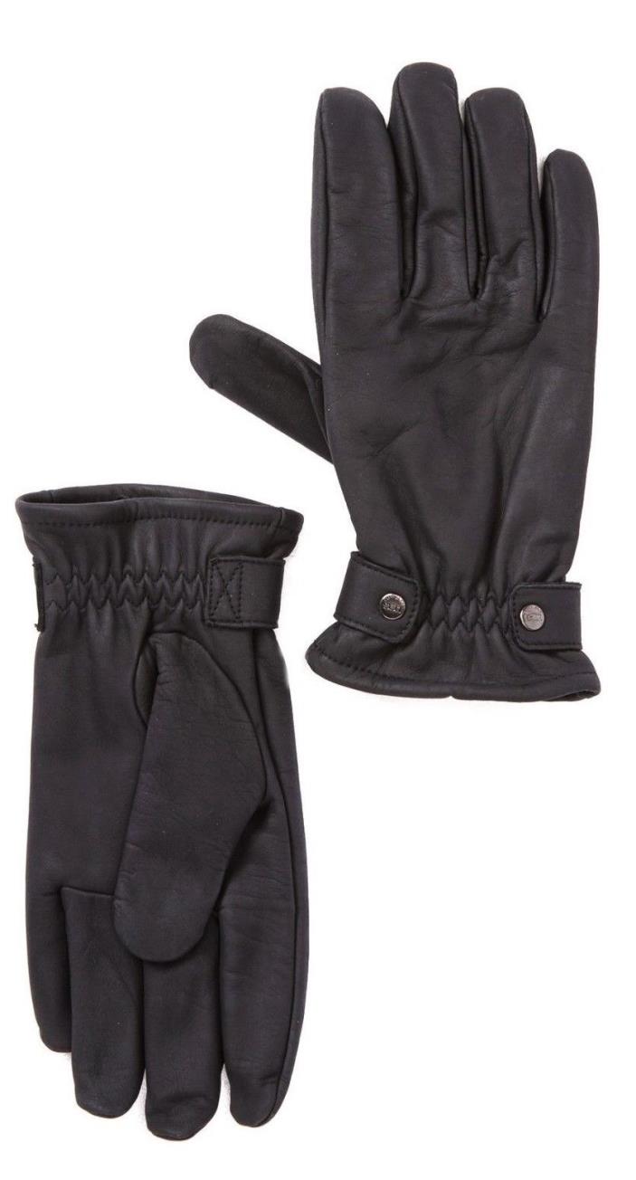 NWT Men's UGG AUSTRALIA RANDELL Leather Gloves BLACK XL