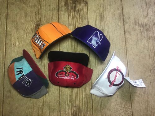 Lot Of 5 Vintage Logo 7 The Game New Era Snapback Hats Miami NBA Script Big Logo