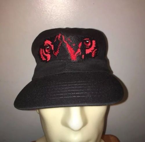 Vintage 90s Red Wolf Tobacco Trucker Hat Dad Cap Black And Red