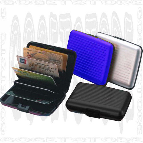 Black-Silver-Aluminum Wallet RFID Buy Protector Credit Card Holder Case Pocket
