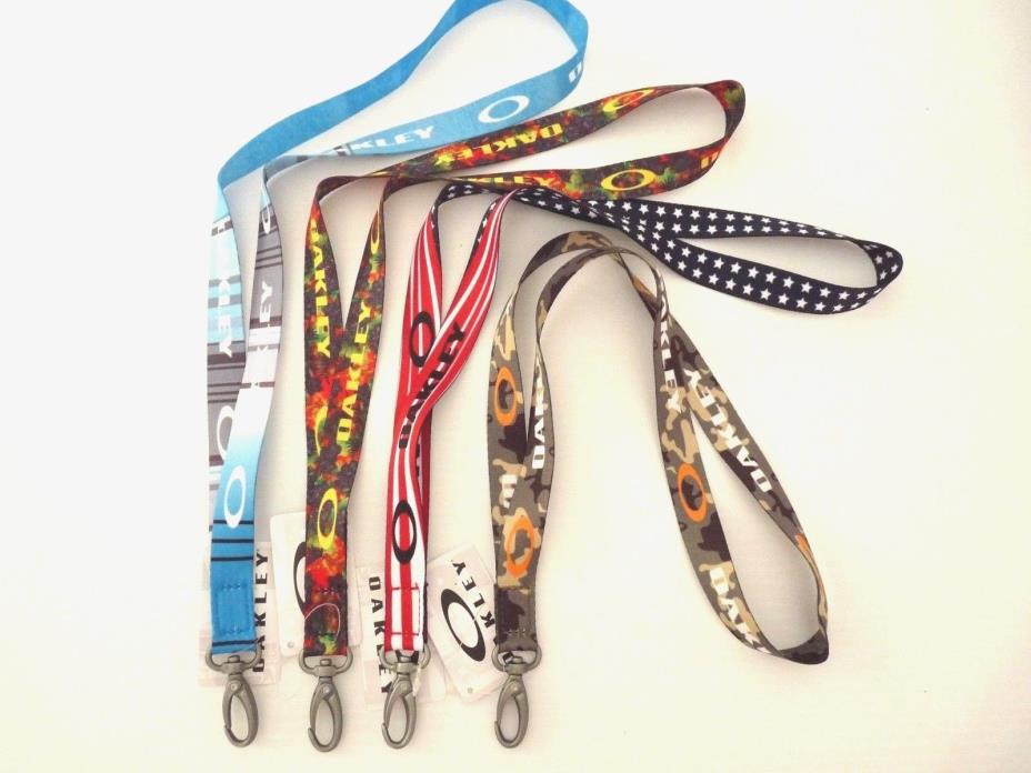 NEW OAKLEY PRINTED LANYARD KEY CHAIN ID HOLDER 99413 ASSORTED COLORS 20