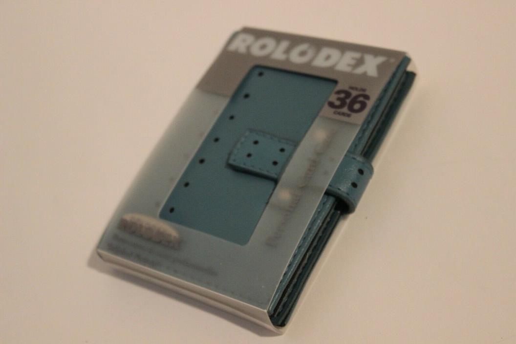 ROLODEX 36 Persona Card Case BUSINESS CARD/ID HOLDER WALLET Turquoise Blue New