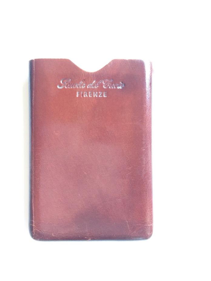 SCUOLA DEL CUOIO Firenze Brown Leather Classic wallet credit card business card