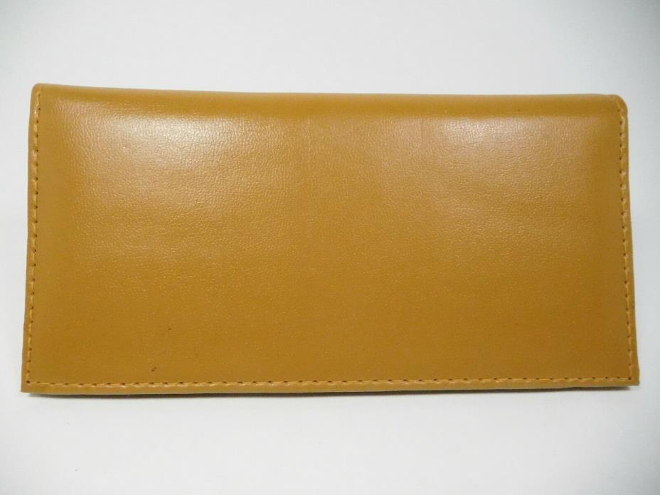Marshal Tan Man-Made Leather Checkbook Cover-1 Card Slot,-Factory Second156PU-TN