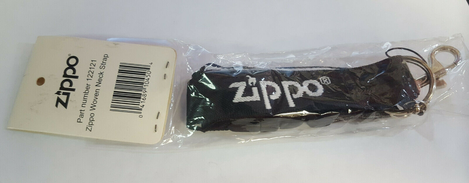 Genuine ZIPPO Lighter Lanyard Keychain Key Ring Badge Holder Woven Neck Strap ~