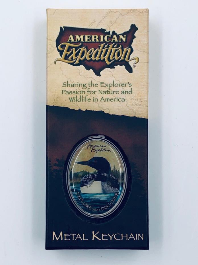 American Expedition Common Loon Metal Keychain , Great Stocking Stuffer!