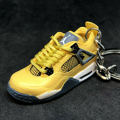 Air Jordan IV 4 Retro Lightning Yellow OG Sneakers Shoes 3D Keychain Figure 1:6