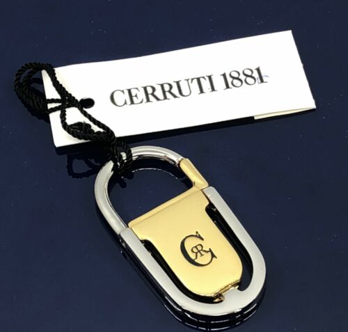Original Cerruti Italian Vintage Mens Key Chain Silver And Gold Color