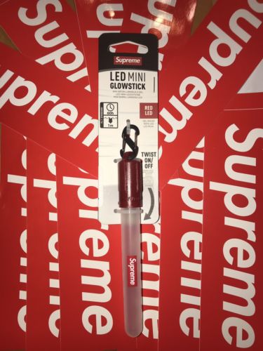 SUPREME Night Lite Keychain Light LED Mini Glowstick  SS18 Red Box Bogo