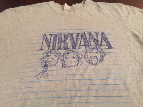 Vintage NIRVANA T Shirt Rare 90s Original Kurt Cobain Grunge Rock Punk Tee