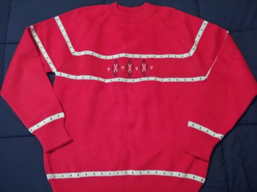 Vintage 1970s Kmart Large Acrylic Christmas Sweater made in Romania