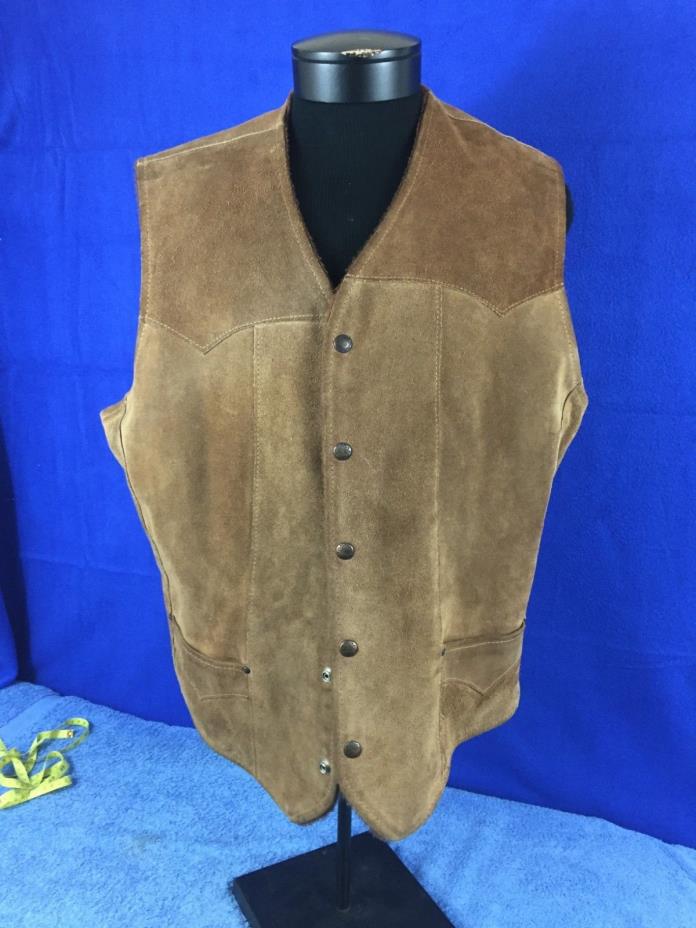 Pioneer Wear Rancher Western Leather Vest Men's size 44