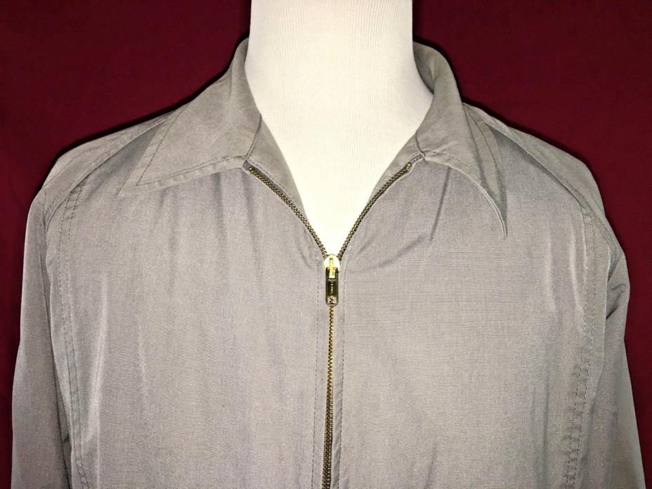 Vintage London Fog Gray Jacket W/Zip out Lining Mens 42 Regular Made in USA
