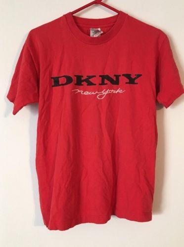 Vintage Dkny New York Red T Shirt 90s Medium