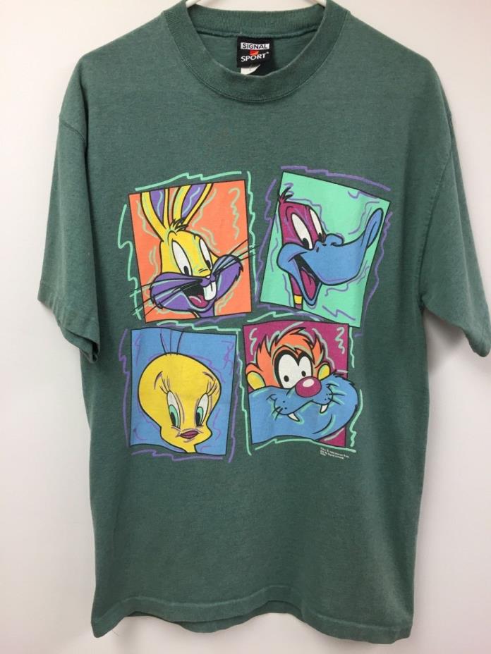 Looney Tunes T-shirt LARGE Pre-owned VINTAGE Warner Bros WB Signal Sport 1995