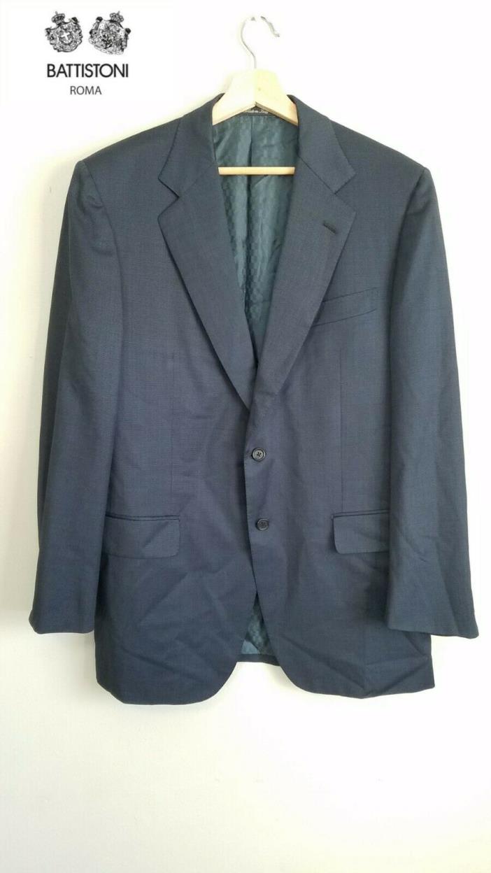Vintage Battistoni Barney New York Black Wool Sports Coat Jacket Blazer Suit 38R