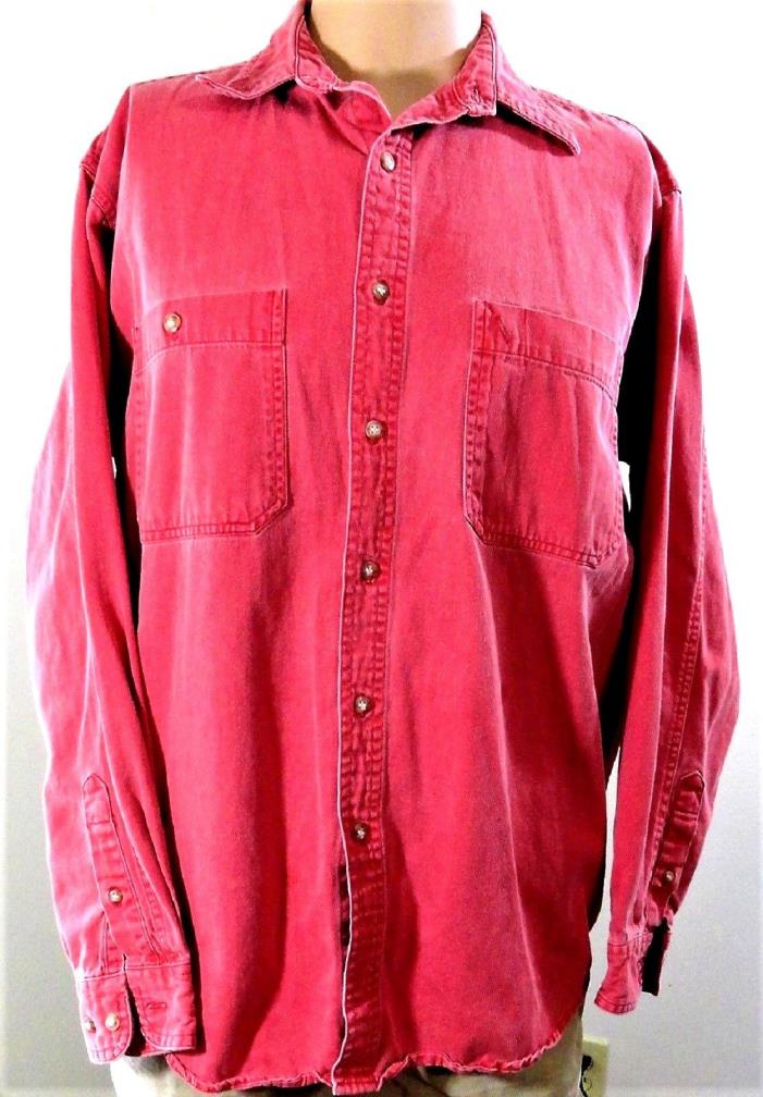 Vintage Marlboro Wash Red Men’s Size M Button Down Long Sleeve Shirt
