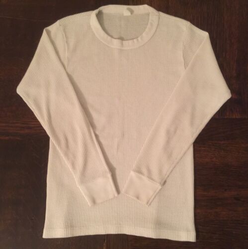 Vintage 70s JC PENNEY Thermal Long Sleeve Shirt Rare Original Polycotton Shirt