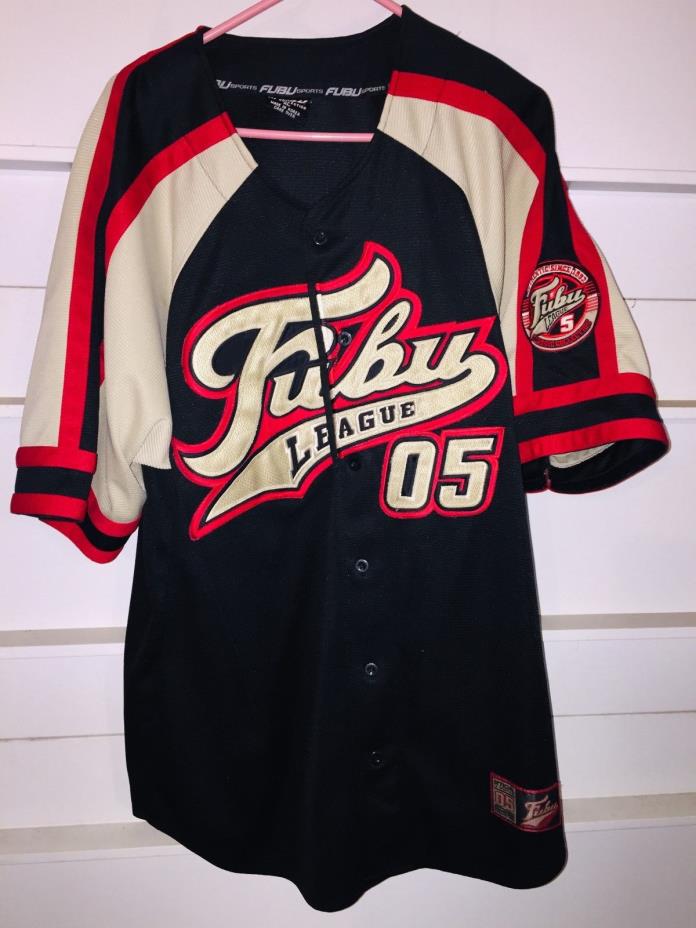 Vintage Extra Large FUBU Embroidered Sports League Collection Jersey Shirt
