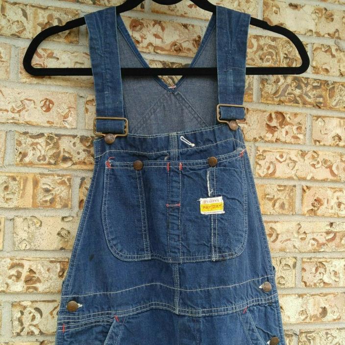 Vintage Penney's Pay Day Overalls Blue Denim 36