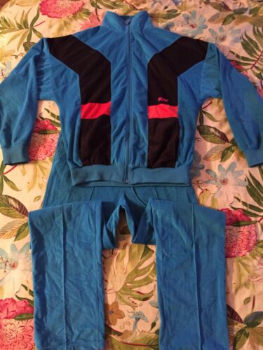Vintage Pony Jogging Suit (M) Medium 1980’s (Blue+Black+Red)