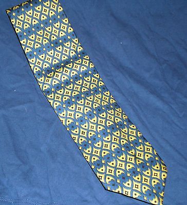 Vintage YSL Yves Saint Laurent Paris Geometric Silk Neck Tie