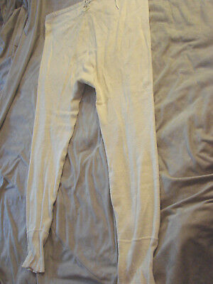 Vintage 40s Mens LONG JOHNS Button Fly Lacing Underwear w 34