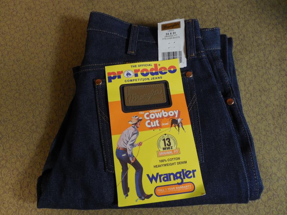 Wrangler Pro Rodeo 13 mwz Cowboy Cut Jeans Original Fit Size 33 x 31 NWT