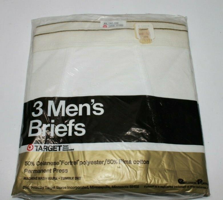 Vintage TARGET 3 Pack MEN'S BRIEFS 1970's nwt dead stock size M 42-44 USA undies