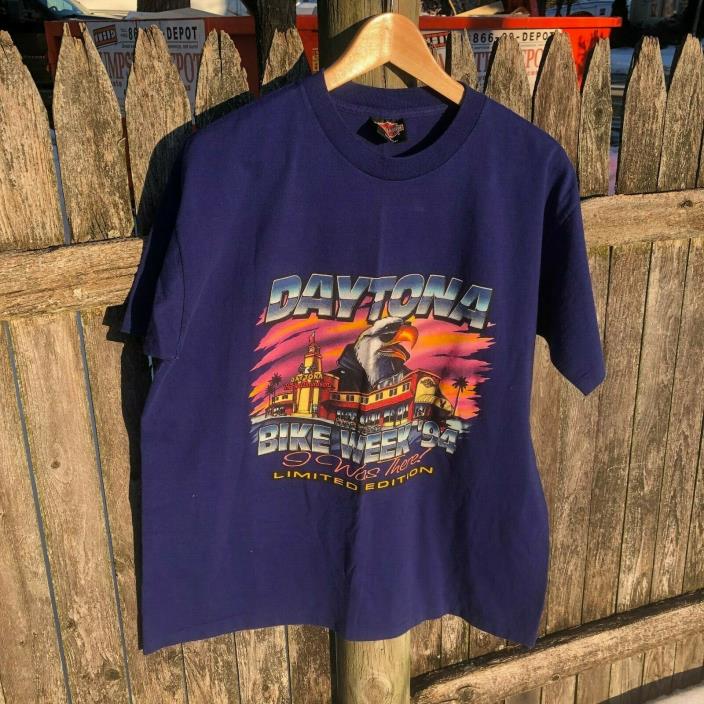 VTG Limted Edition '94 Harley Davidson Daytona Beach Bike Week T-shirt Sz L Mens