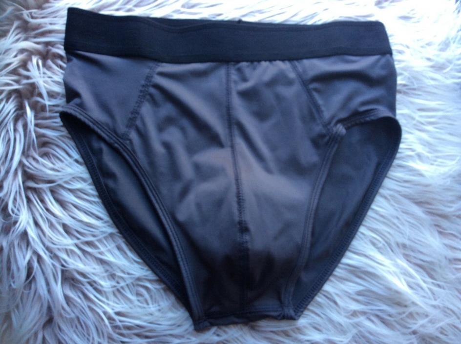 VTG Mens Underwear Hi-Cut Leg Gray Briefs Size 32 34 Medium
