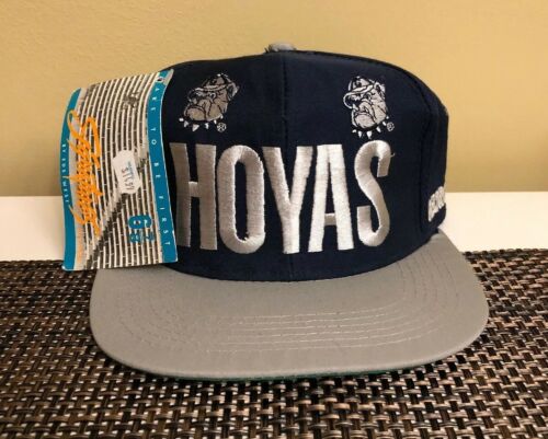 Deadstock VTG 1984 GEORGETOWN HOYAS Sz: 6 7/8 Fitted Hat EDS WEST Signatures NWT