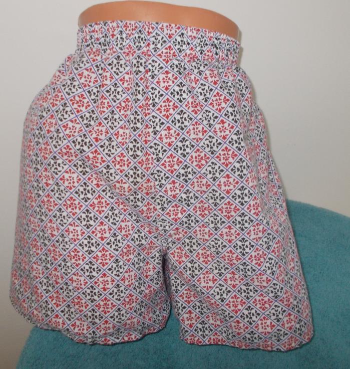 Vintage Hanes Multi-Color Geometric Print 50/50 Boxer Briefs Men's Underwear L