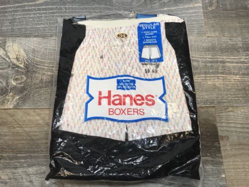 1960's- 1970's  Mens Hanes Boxer Shorts Underwear Size 34