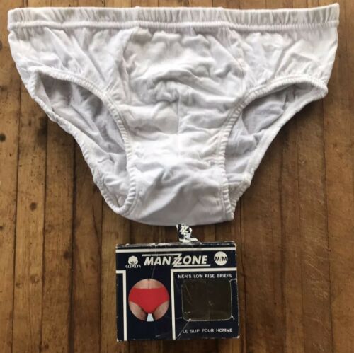 Vintage Bikini Briefs 1980s Underwear Cotton White Size M In Box NOS Easter Gift