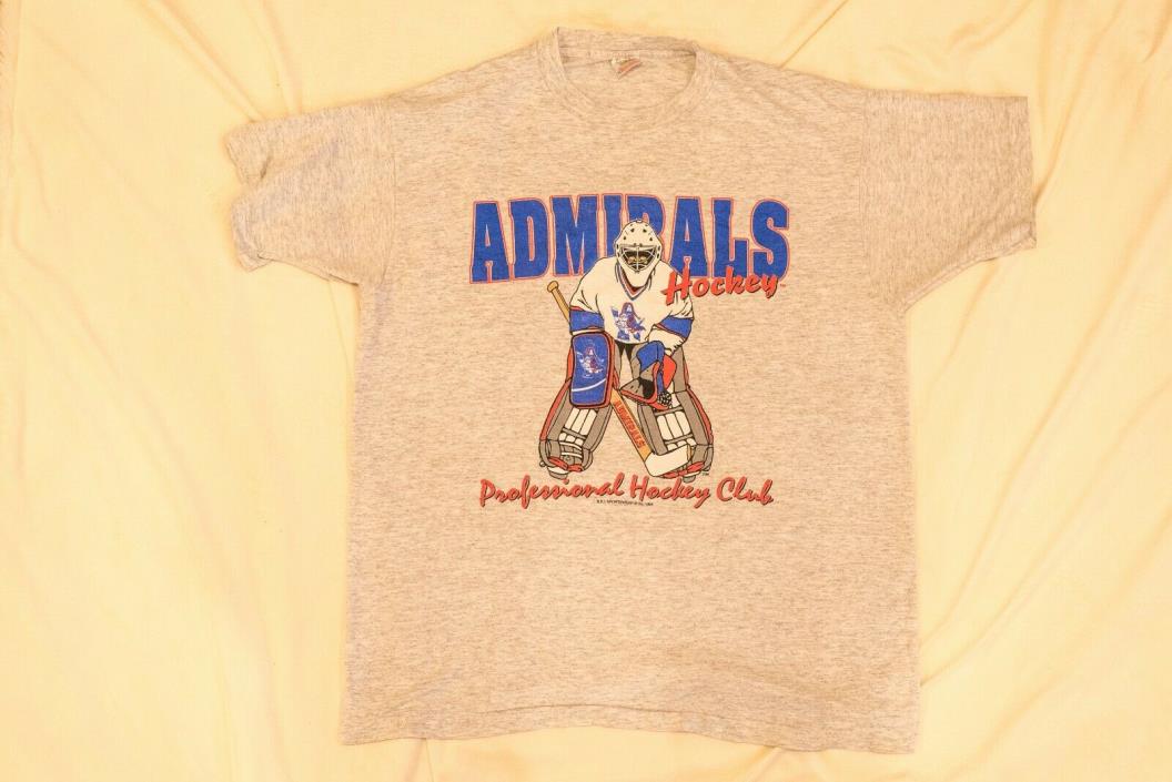 Rare! VTG 1994 MILWAUKEE ADMIRALS IHL Made in USA Minor Hockey T Shirt Men's XL