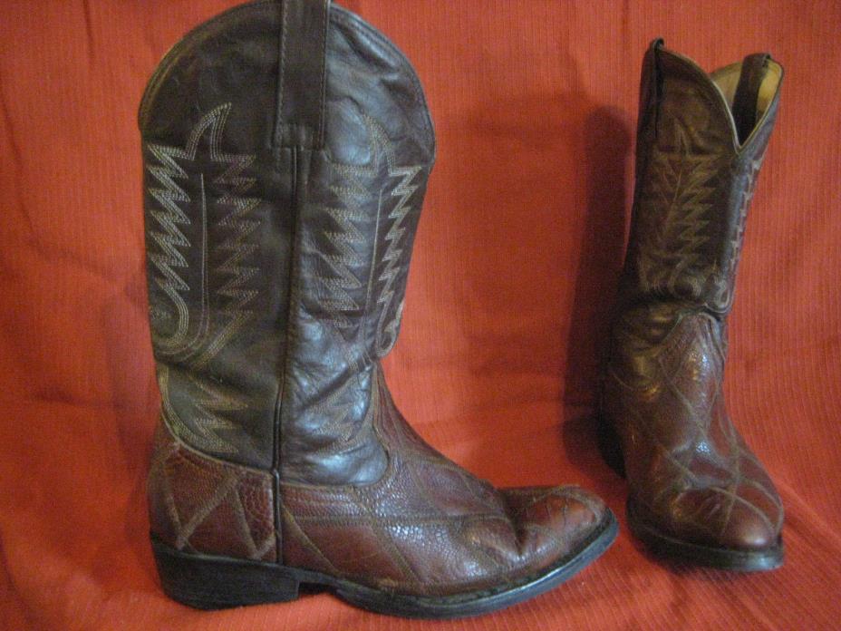 PISOLITAS vtg Western BOOTS sz 7.5 mens Mexico brown leather Cowboy