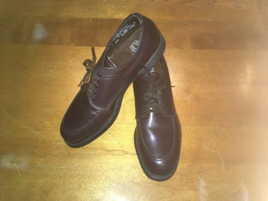 Vintage Men’s Knapp Brown Leather Oxford Safety Shoes Size 12 E