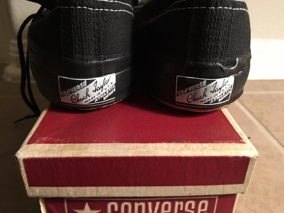 Vintage Men's Black Converse Wrestling Shoes Chuck Taylor Size 8.5 Sneakers Mint