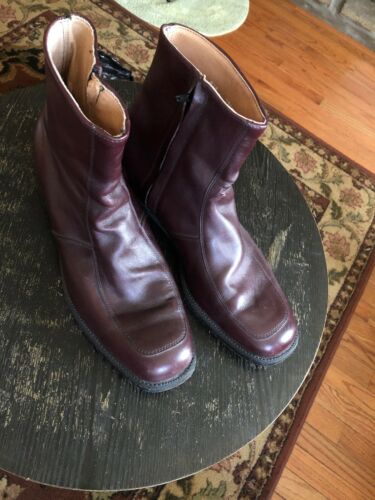 Vintage Mens Mason O’Sullivan Burgundy/Brown Beatle Ankle Boots Shoe 12D USA