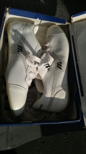 Vintage John Elway New Old Stock Mizuno Football Screw Cleats Shoes Sz 11 White