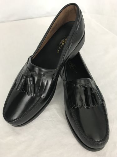 Town Craft Men's Black Leather Dress Shoes Kiltie Tassels US Men’s Size 9.5 D