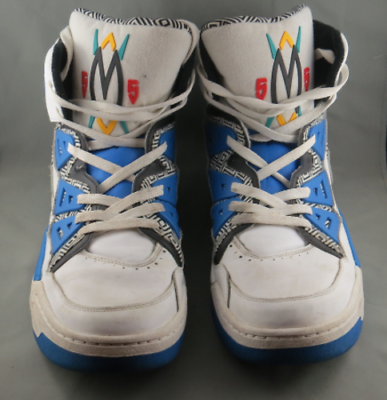 Adidas Originals Dikembe Mutombo 55 - 1993 Blue White HI Top Shoes - Size 16